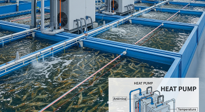 Tôm chết hàng loạt vì nhiệt độ không ổn định? Heat pump sẽ là cứu tinh