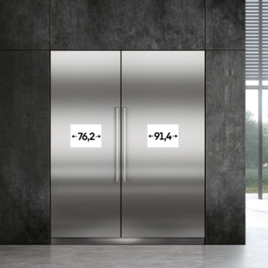 Phụ kiện thiết kế của tủ lạnh âm tường tích hợp 
